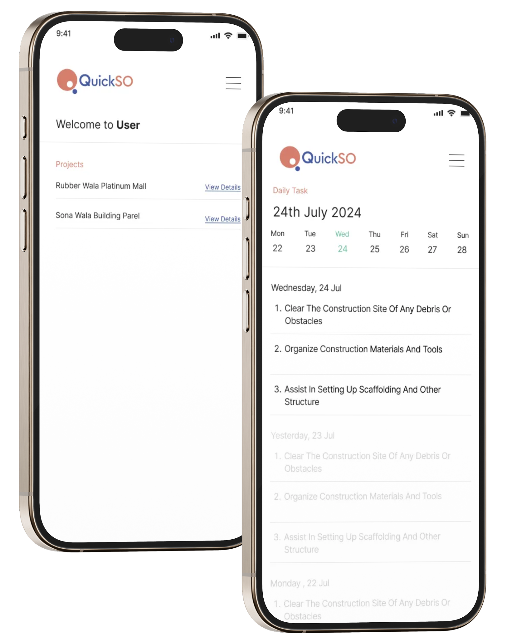 QuickSO mobile application